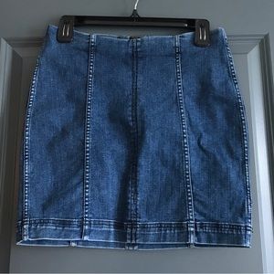 Free People denim skirt